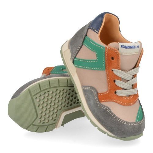 Rondinella sneakers grijs Jongens ( - grijze sneaker4716/1E) - Junior Steps