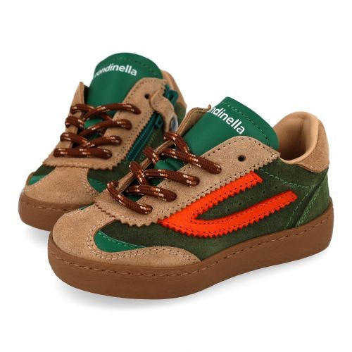 Rondinella sneakers groen  (groen - combi suéde sneaker - 4831-1) - Junior Steps