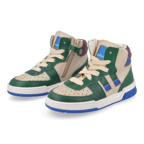 Rondinella sneakers groen  (groen sneaker met blauw accent - 12235-2) - Junior Steps