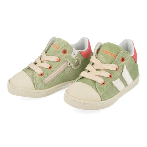 Rondinella sneakers groen Jongens ( - groene sneaker met rubber neus4316-12AD) - Junior Steps