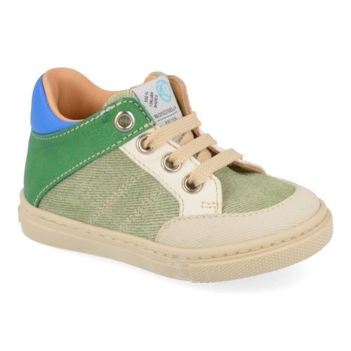 Rondinella sneakers groen Jongens ( - groene sneaker met rubber neus4789I) - Junior Steps
