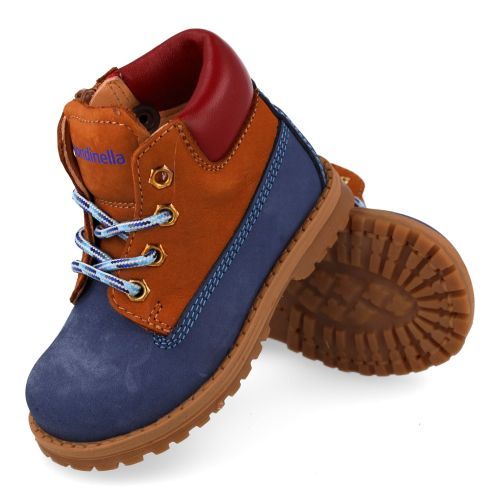Rondinella veterboot jeans bl  (jeans - cognac veterbottine - 4432-4) - Junior Steps