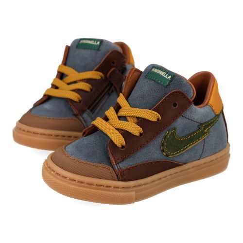 Rondinella sneakers jeans bl Jongens (jeans suéde sneaker met rubber top  - 4747AD) - Junior Steps