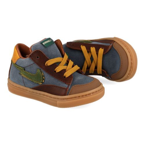 Rondinella sneakers jeans bl Jongens (jeans suéde sneaker met rubber top  - 4747AD) - Junior Steps