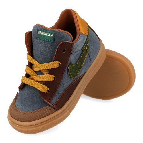 Rondinella sneakers jeans bl Jongens (jeans suéde sneaker met rubber top  - 4747AD) - Junior Steps