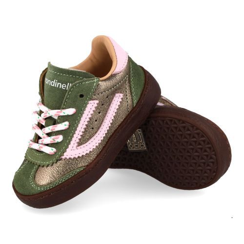 Rondinella sneakers kaki Meisjes (kaki roze - combi suéde sneaker - 4831-M) - Junior Steps