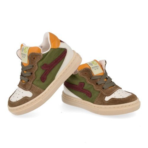 Rondinella sneakers kaki Jongens (kaki sneakertje - 4749-2AE) - Junior Steps