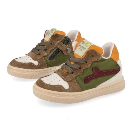 Rondinella sneakers kaki Jongens (kaki sneakertje - 4749-2AE) - Junior Steps