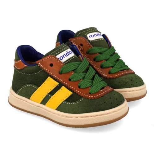 Rondinella sneakers kaki Jongens (Kaki suéde eerste stap sneakertje - 4820Z) - Junior Steps