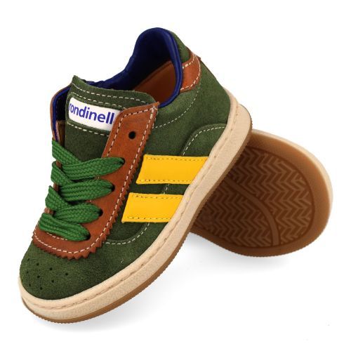 Rondinella sneakers kaki Jongens (Kaki suéde eerste stap sneakertje - 4820Z) - Junior Steps