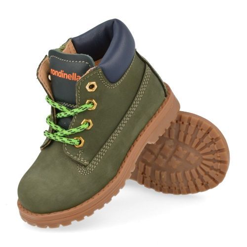 Rondinella veterboot kaki  (kaki veterbottine - 4432/3CA) - Junior Steps