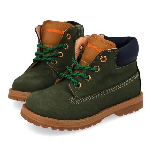 Rondinella veterboot kaki  (kaki veterbottine - 4432/4) - Junior Steps