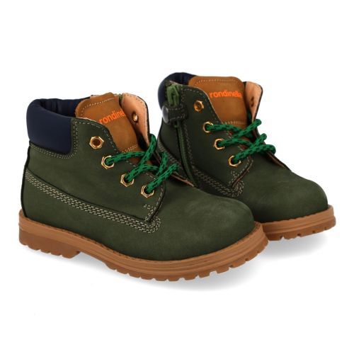 Rondinella veterboot kaki  (kaki veterbottine - 4432/4) - Junior Steps
