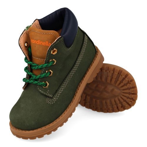 Rondinella veterboot kaki  (kaki veterbottine - 4432/4) - Junior Steps
