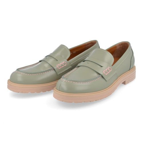 Rondinella sneakers kaki Meisjes ( - mintgroen mocassin 12137E) - Junior Steps