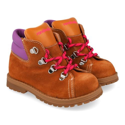 Rondinella veterboot oker Meisjes (oker suéde meisjes veter boots  - 4773R) - Junior Steps
