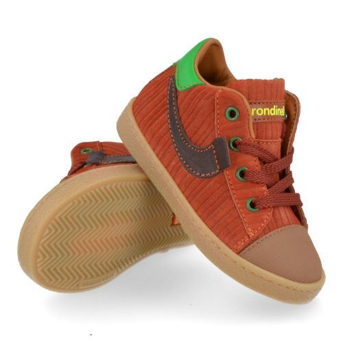 Rondinella sneakers roest Jongens ( - roestbruine sneaker met rubberen neus4316/13AE) - Junior Steps