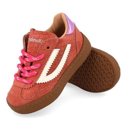 Rondinella sneakers roze Meisjes (roze - combi suéde sneaker - 4831-N) - Junior Steps