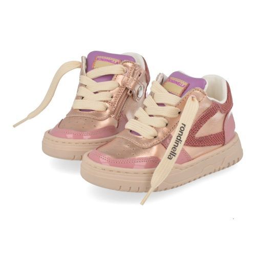 Rondinella sneakers roze Meisjes (roze sneaker met piton accent - 4770AP) - Junior Steps