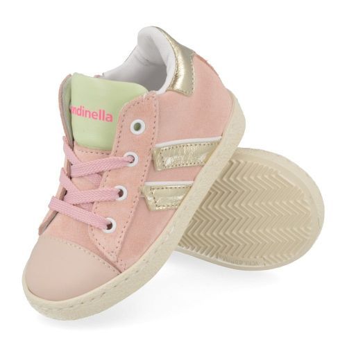 Rondinella sneakers roze Meisjes ( - roze sneaker met rubberen top4316-16AP) - Junior Steps