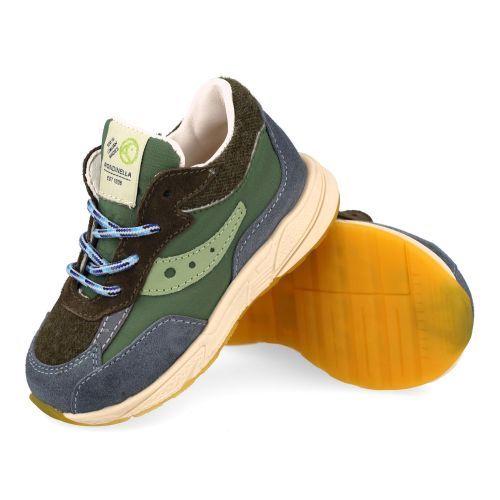 Rondinella sneakers groen Jongens (sneaker combi grijs groen - 4829M) - Junior Steps