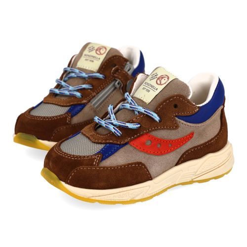 Rondinella sneakers taupe Jongens (sneaker combi taupe  - 4829M) - Junior Steps