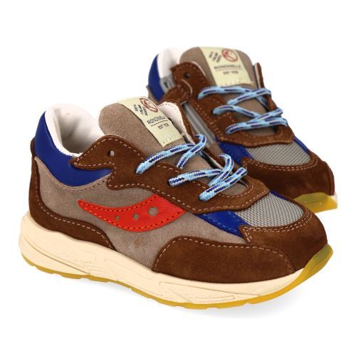 Rondinella sneakers taupe Jongens (sneaker combi taupe  - 4829M) - Junior Steps