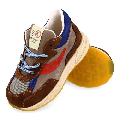 Rondinella sneakers taupe Jongens (sneaker combi taupe  - 4829M) - Junior Steps