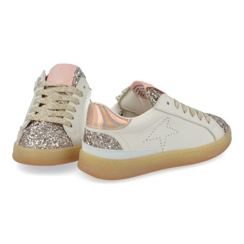 Rondinella sneakers GOUD Meisjes (sneaker wit met glitter - 4819) - Junior Steps