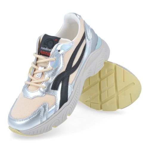 Rondinella sneakers zilver Meisjes (sneaker zilver zwart - 12347) - Junior Steps