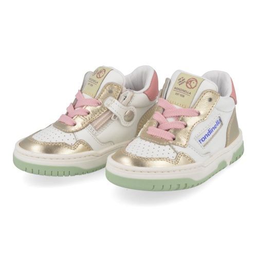 Rondinella sneakers GOUD Meisjes ( - wit gouden sneaker 4795P) - Junior Steps