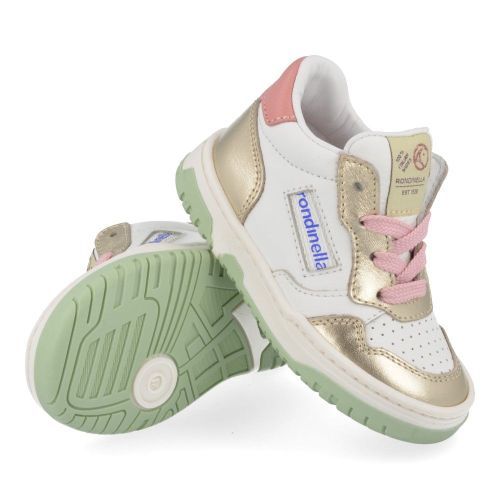 Rondinella sneakers GOUD Meisjes ( - wit gouden sneaker 4795P) - Junior Steps