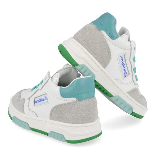 Rondinella sneakers wit Jongens ( - wit met groene sneaker 4795D) - Junior Steps