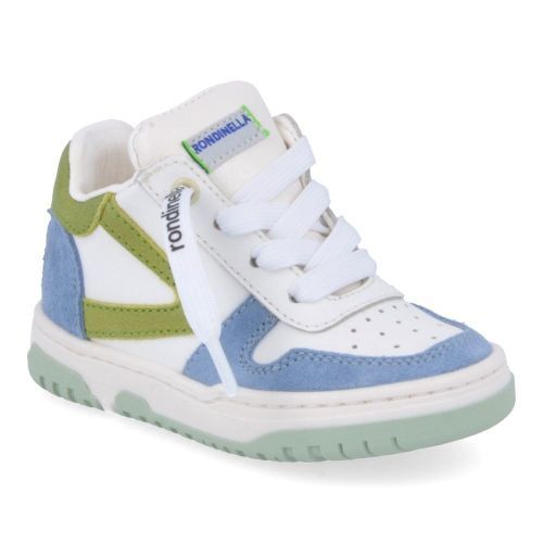 Rondinella sneakers wit Jongens (witte sneaker met blauw - 4770) - Junior Steps
