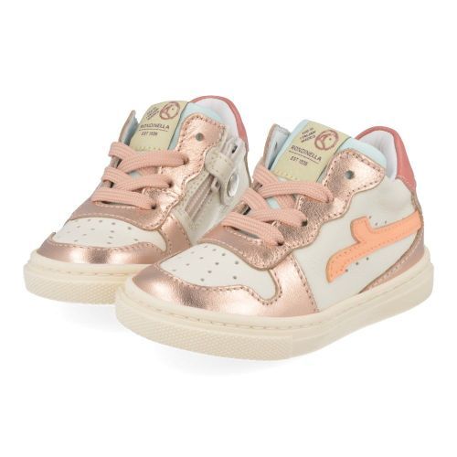 Rondinella sneakers GOUD Meisjes ( - witte sneaker met goud4749-3V) - Junior Steps