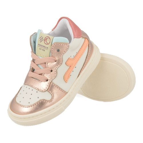 Rondinella sneakers GOUD Meisjes ( - witte sneaker met goud4749-3V) - Junior Steps