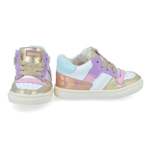 Rondinella sneakers wit Meisjes (witte sneaker met goud - 4764AT) - Junior Steps