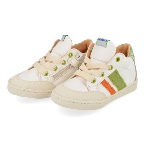 Rondinella sneakers wit Jongens ( - witte sneaker met rubber neus4676-6AB) - Junior Steps