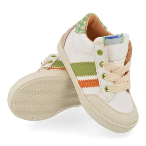 Rondinella sneakers wit Jongens ( - witte sneaker met rubber neus4676-6AB) - Junior Steps