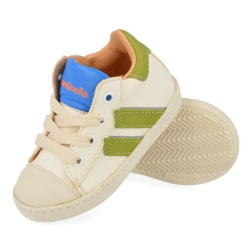 Rondinella sneakers wit Jongens ( - witte sneaker met rubberen top4316-16AM) - Junior Steps