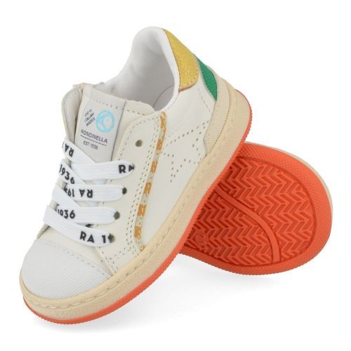 Rondinella sneakers wit Jongens ( - witte sneaker met rubberen top4819-1A) - Junior Steps