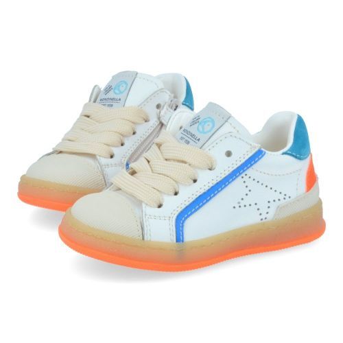 Rondinella sneakers wit Jongens (witte sneaker met rubberen top - 4819-1L) - Junior Steps