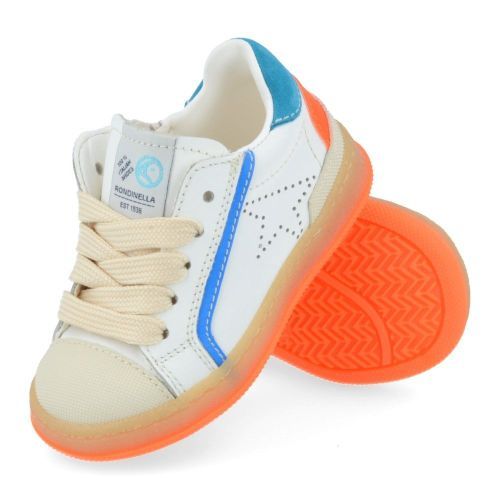 Rondinella sneakers wit Jongens (witte sneaker met rubberen top - 4819-1L) - Junior Steps