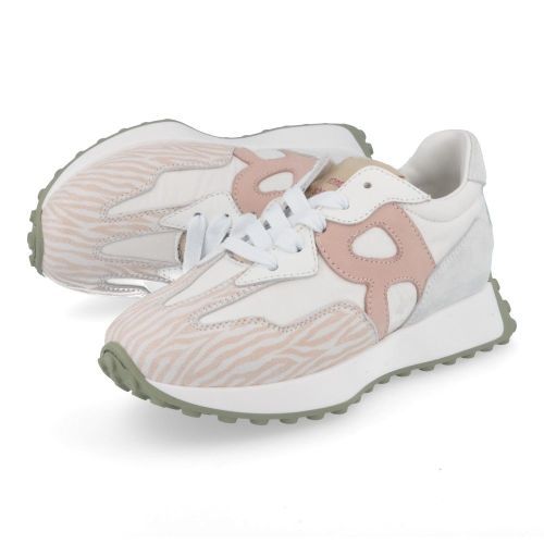 Rondinella sneakers wit Meisjes ( - witte sneaker met zebraprint12003) - Junior Steps