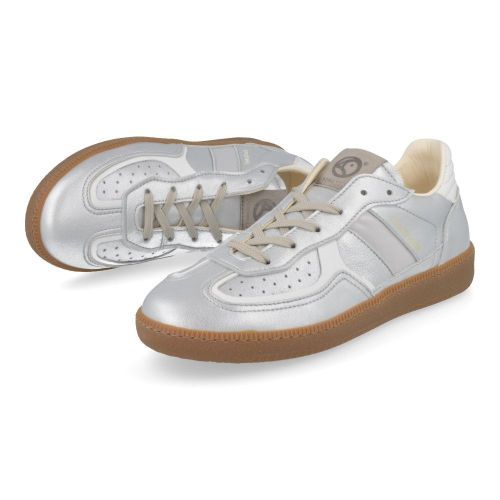 Rondinella sneakers zilver Meisjes ( - zilveren sneaker 12283F) - Junior Steps