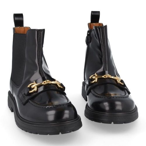 Rondinella laarzen kort Zwart Meisjes ( - zwart kort laarsje 12097A) - Junior Steps