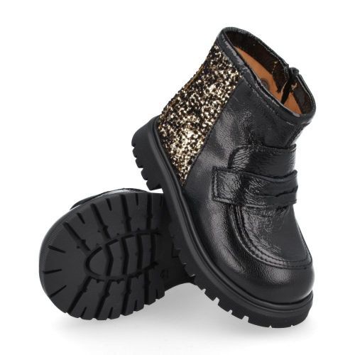 Rondinella laarzen kort Zwart Meisjes ( - zwart kort laarsje 4757D) - Junior Steps