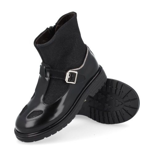 Rondinella laarzen kort Zwart Meisjes (Zwarte korte laars  - 12293F) - Junior Steps