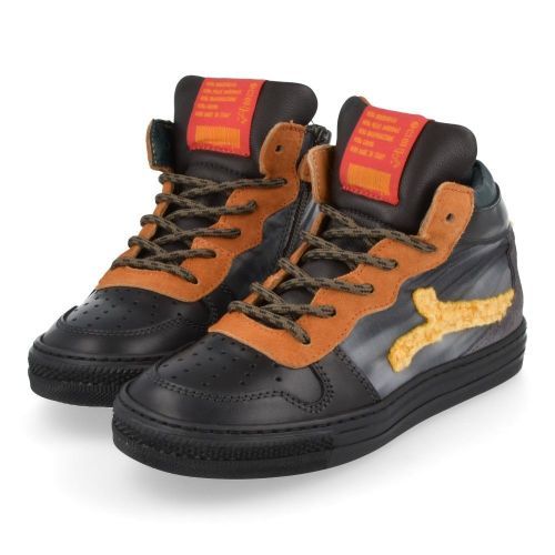 Rondinella sneakers Zwart Jongens ( - zwarte sneaker11993/1G) - Junior Steps