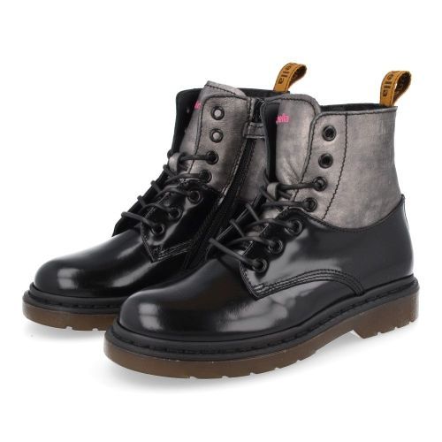 Rondinella veterboot Zwart Meisjes (Zwarte veterbottine - 12326O) - Junior Steps